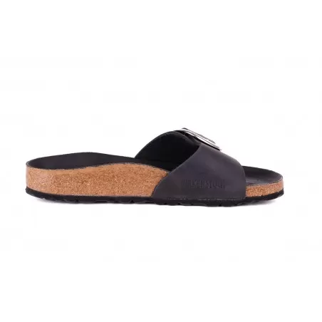 CIABATTA MADRID BIG BUCKLE OILED LEATHER BIRKENSTOCK 1006523 BLACK