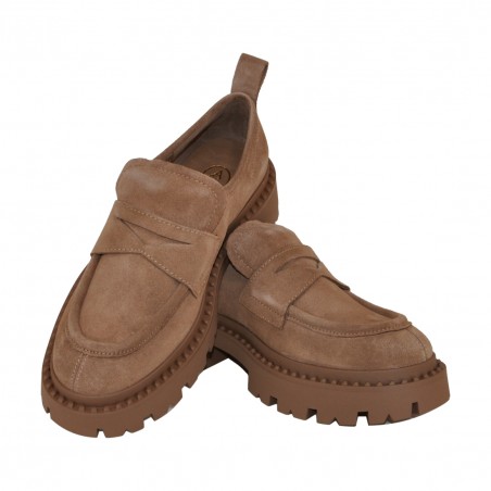 MOCASSINO IN CAMOSCIO ASH GENIAL06 SEQUOIA