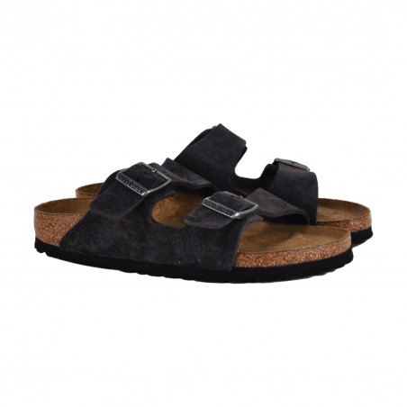CIABATTA ARIZONA SUEDE LEATHER BIRKENSTOCK 552323 GRAY
