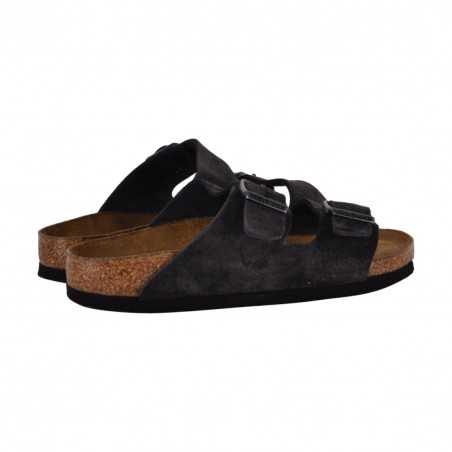 CIABATTA ARIZONA SUEDE LEATHER BIRKENSTOCK 552323 GRAY