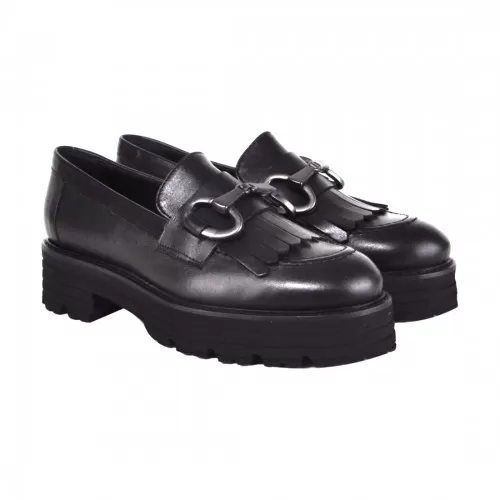 MOCASSINO FRANGE E MORSETTO LA PARIGINA 308/435  NERO