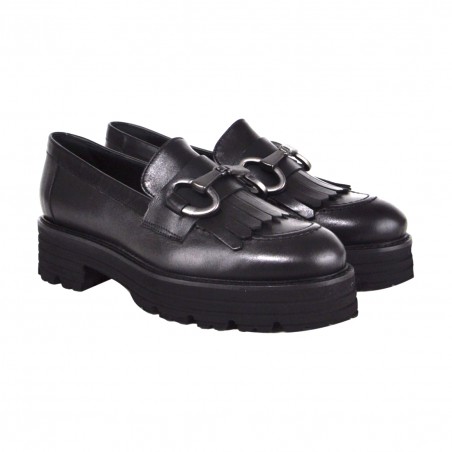 MOCASSINO FRANGE E MORSETTO LA PARIGINA 308/435  NERO