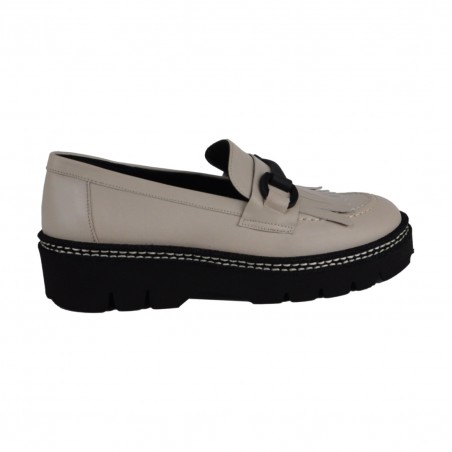 MOCASSINO FRANGE E MORSETTO LA PARIGINA 328/435 IVORY