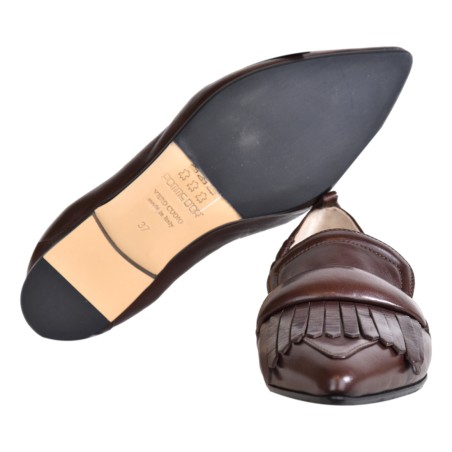 MOCASSINO GRACE C/FRANGIA POMME D'OR 0956 CHOCOLATE