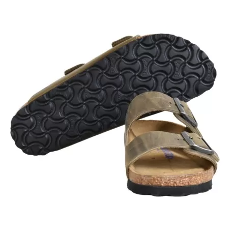 CIABATTA ARIZONA OILED LEATHER BIRKENSTOCK 1019377 KHAKI