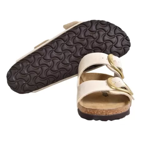 CIABATTA ARIZONA BIG BUCKLE BIRKO FLOR BIRKENSTOCK 1020021 PEARL