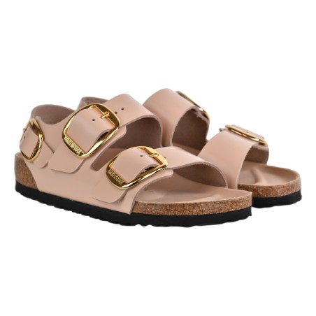 SANDALO MILANO BIG BUCKLE NATURAL BIRKENSTOCK 1026484 BEIGE