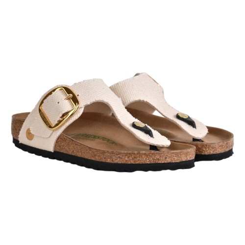 INFRADITO GIZEH BIG BUCKLE CANVAS BIRKENSTOCK 1026669 EGGSHELL