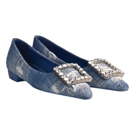 BALLERINA CON ACCESSORIO STRASS FESTA AMAIA BLUE