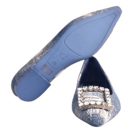 BALLERINA CON ACCESSORIO STRASS FESTA AMAIA BLUE
