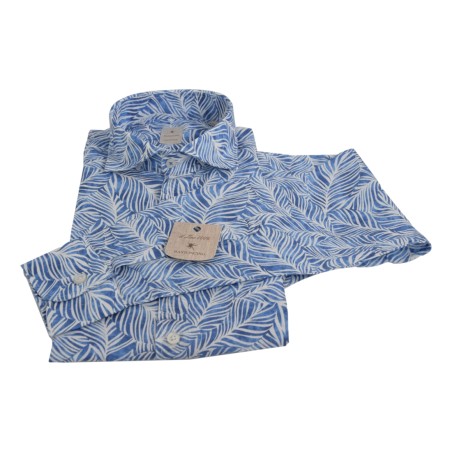 CAMICIA IN LINO FANTASIA BASTONCINO B2476.164 01