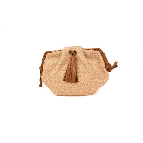 BORSA PELLE TESSUTO FLORA GIANNI CHIARINI BS8475/22PEPGMG-PL 206