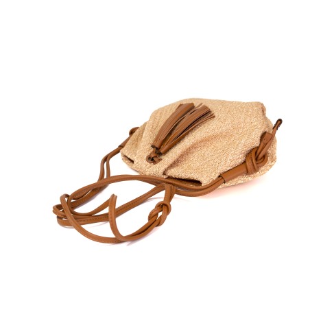 BORSA PELLE TESSUTO FLORA GIANNI CHIARINI BS8475/22PEPGMG-PL 206