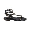 SANDALO CON BORCHIE 3 CINTURINI ASH PLAY01 BLACK