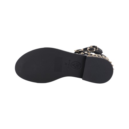 SANDALO CON BORCHIE 3 CINTURINI ASH PLAY01 BLACK