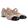 MARY JANE IN PELLE BICOLORE FESTA SELENE BUTTER