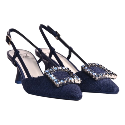 CHANEL CON ACCESSORIO STRASS FESTA STEFI NAVY