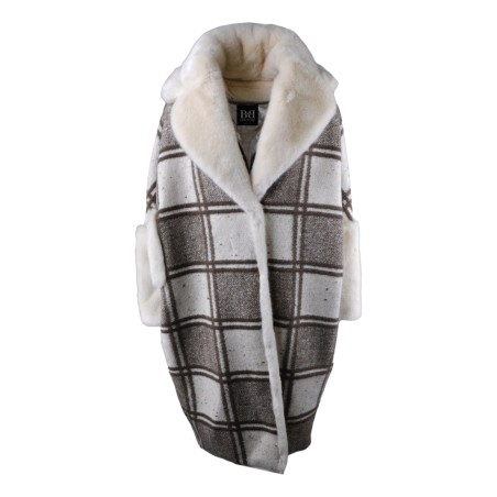 CAPPOTTO CHESS BB COUTURE VELDEN VANIGLIA/CAMEL