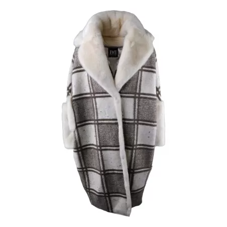 CAPPOTTO CHESS BB COUTURE VELDEN VANIGLIA/CAMEL