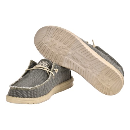 MOCASSINO LACCI IN TESSUTO HEY DUDE WALLYBRAIDED ARMY