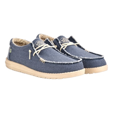 MOCASSINO LACCI IN TESSUTO HEY DUDE WALLYBRAIDED BLUE