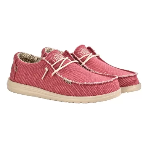 MOCASSINO LACCI IN TESSUTO HEY DUDE WALLYBRAIDED RED