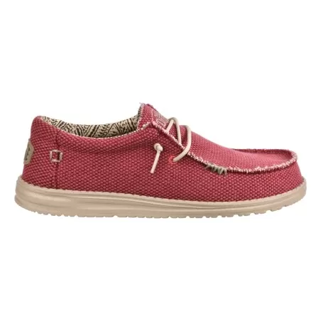 MOCASSINO LACCI IN TESSUTO HEY DUDE WALLYBRAIDED RED