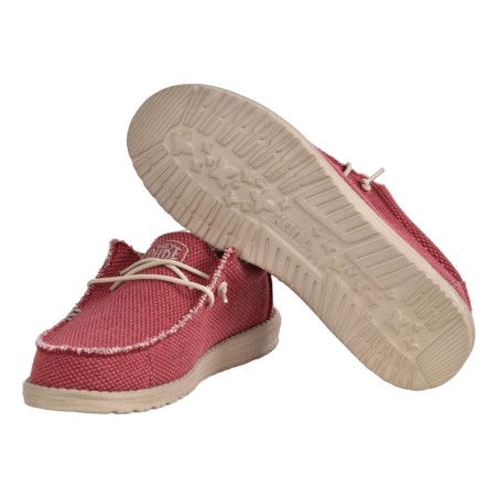 MOCASSINO LACCI IN TESSUTO HEY DUDE WALLYBRAIDED RED
