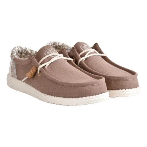 MOCASSINO LACCI IN TESSUTO HEY DUDE WALLYLINEN CLAY