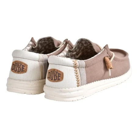 MOCASSINO LACCI IN TESSUTO HEY DUDE WALLYLINEN CLAY