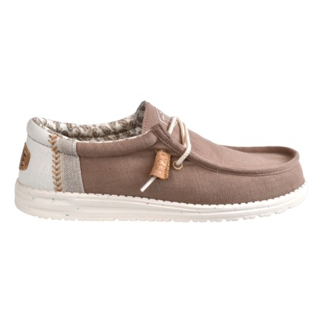 MOCASSINO LACCI IN TESSUTO HEY DUDE WALLYLINEN CLAY