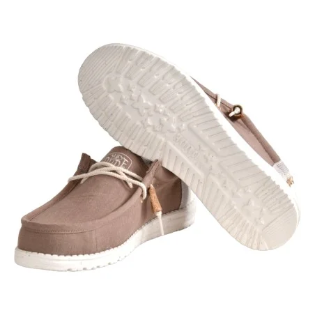 MOCASSINO LACCI IN TESSUTO HEY DUDE WALLYLINEN CLAY