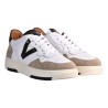 SNEAKERS CON V PELLE VIA ROMA 15 4350 BIANCO/FANGO