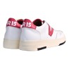 SNEAKERS CON V PELLE VIA ROMA 15 4350 BIANCO/ROSSO