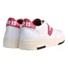 SNEAKERS CON V PELLE VIA ROMA 15 4350 BIANCO/ROSSO