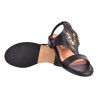 SANDALO ROMBO CON ACCESSORIO ORO VIA ROMA 15 4371 NERO