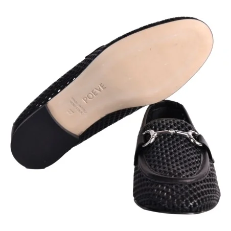 MOCASSINO CON MORSETTO NAPPA PERF. POEVE JJA67 NERO