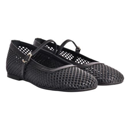 BALLERINA CON CINTURINO PERFOR. POESIE VENEZIANE PBALL31 NERO