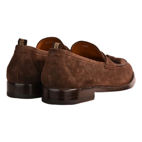 MOCASSINO CON NAPPINE ROSSI 1063V ESPRESSO