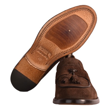 MOCASSINO CON NAPPINE ROSSI 1063V ESPRESSO