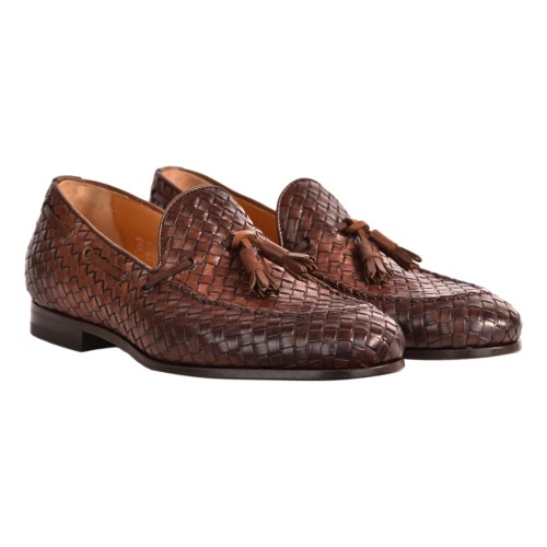 MOCASSINO CRUST CON NAPPINE ROSSI 265 CASTAGNA