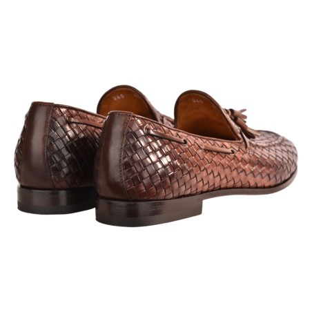 MOCASSINO CRUST CON NAPPINE ROSSI 265 CASTAGNA