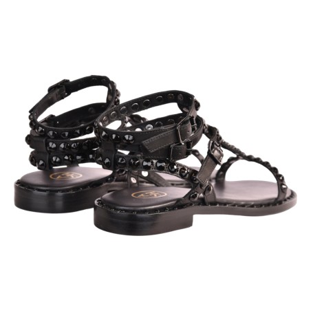 SANDALO BORCHIE 3 CINTURINI ASH PLAYBIS06 BLACK
