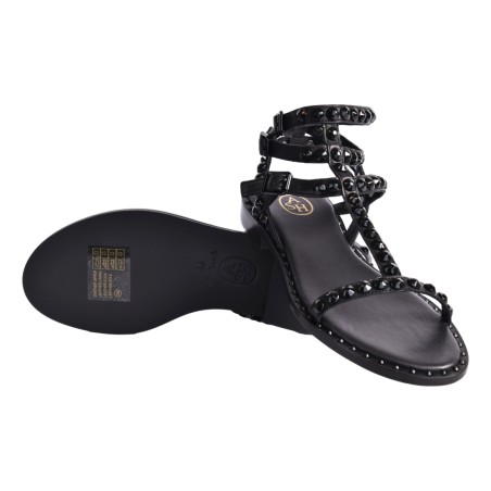 SANDALO BORCHIE 3 CINTURINI ASH PLAYBIS06 BLACK
