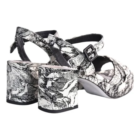 SANDALO CON PLATEAU ROBERTO FESTA TELLA BIA/NERO