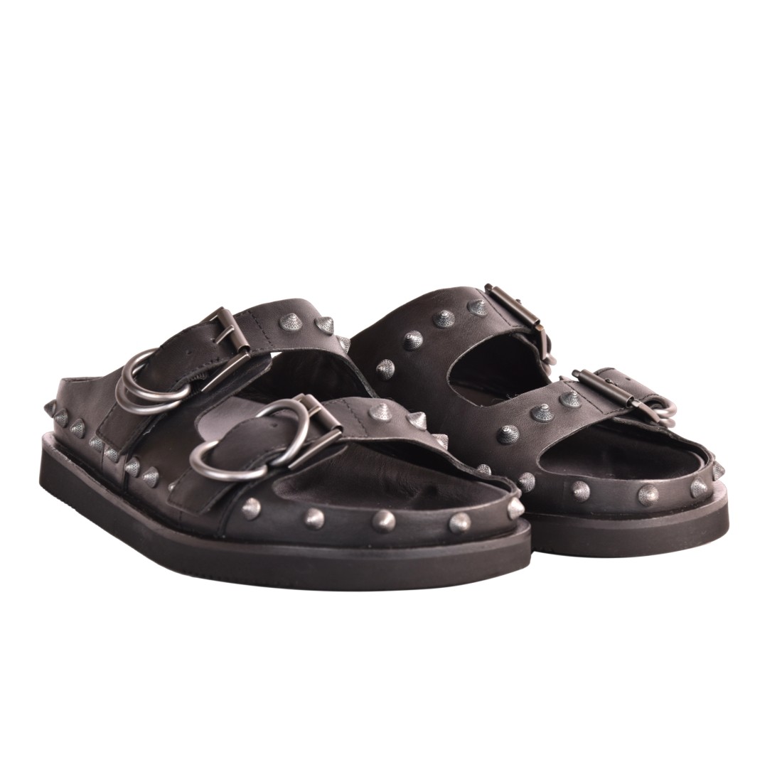 CIABBATTA DOPPIA FIBBIA ASH URUS01 BLACK