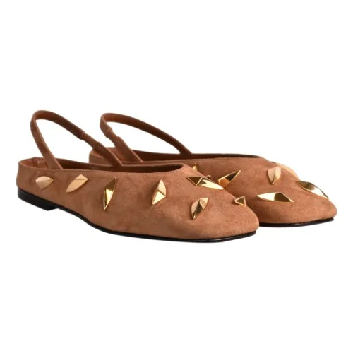 BALLERINA CHANEL CON BORCHIE GIAMPAOLO VIOZZI VAS341B CAMEL