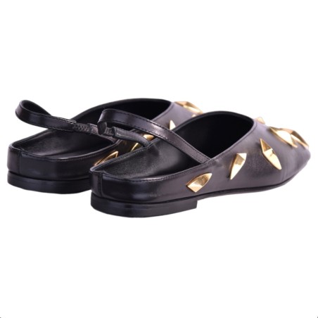 BALLERINA CHANEL CON BORCHIE GIAMPAOLO VIOZZI VAS341B NERO