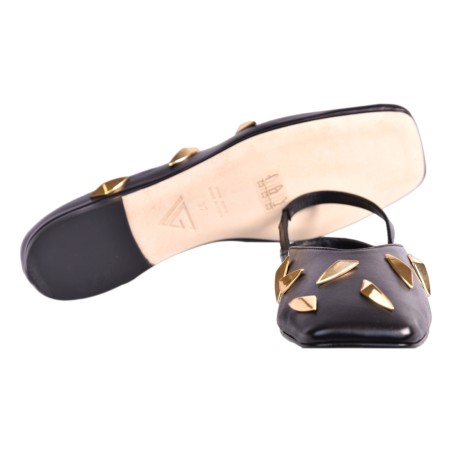 BALLERINA CHANEL CON BORCHIE GIAMPAOLO VIOZZI VAS341B NERO