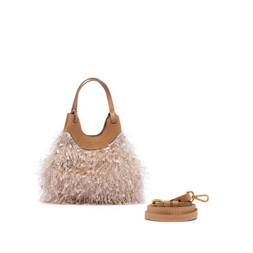 BORSA PELLE E TESSUTO DUA GIANNI CHIARINI BS11118 2971